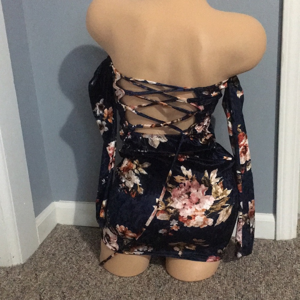 Off Shoulder, Open Back Dress - image 5